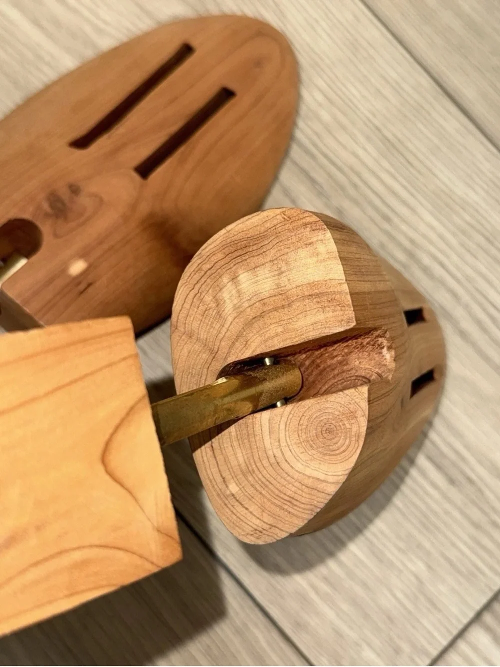 Allen Edmonds Large Aromatic Natural Wood Cedar Shoe Trees with Brass Hardware